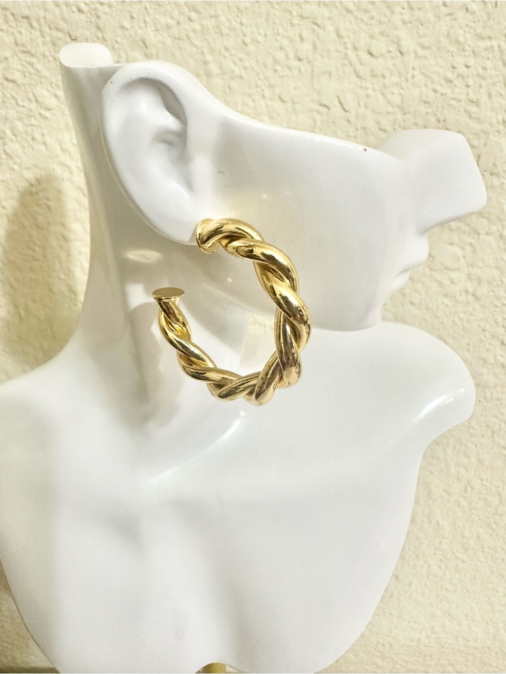 Classic Gold Twisted Hoop Earrings